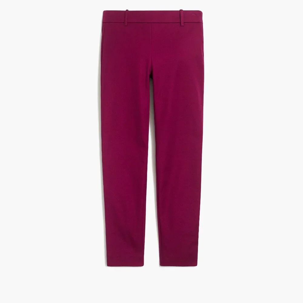 NWT Womens Size 8 8x26 J. Crew Berry Winnie Ankle Pant in Stretch Cotton NEW